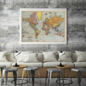 Plakat - Vintage Verdenskart