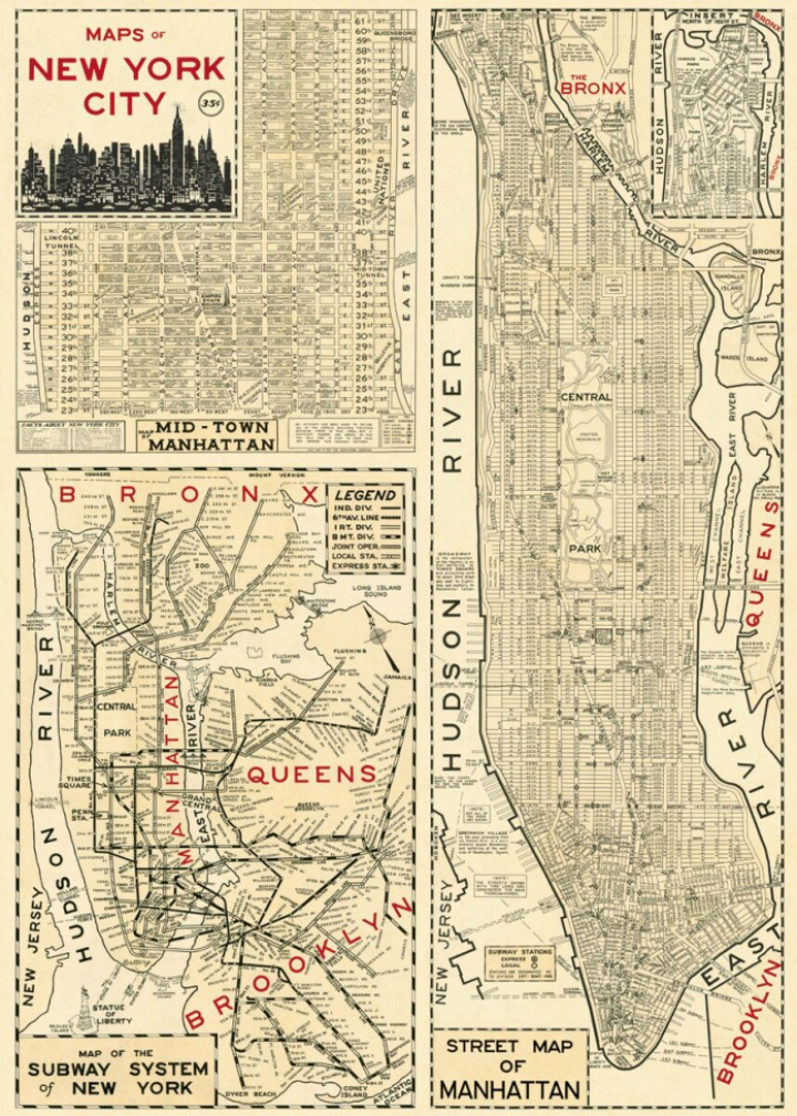 Plakat - Kart New York