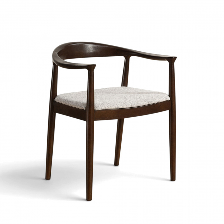 Stol \'Ask\' - Valnött/Grå i gruppen Møbler / Sittemøbler / Stoler hos Reforma (WS-8656-Walnut)