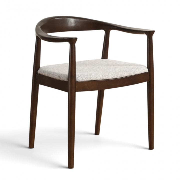 Stol \'Ask\' - Valnött/Grå i gruppen Møbler / Sittemøbler / Stoler hos Reforma (WS-8656-Walnut)