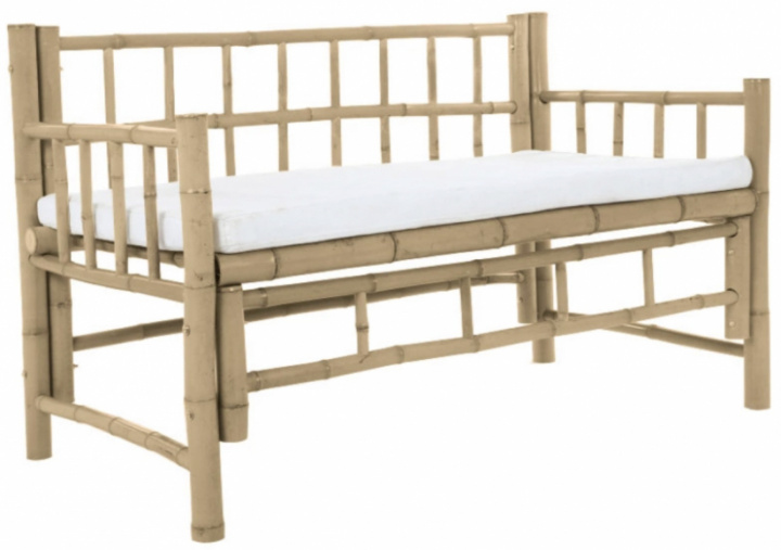 Hagesofa 'Bambus' 130cm - Naturlig