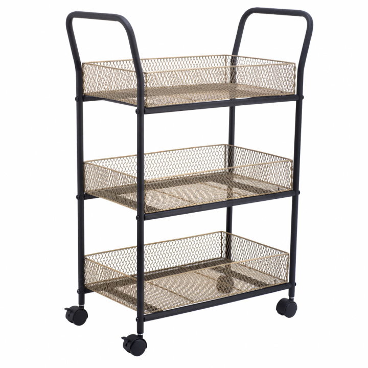 Kjökkenvogn 'Nät' -Svart/Tre