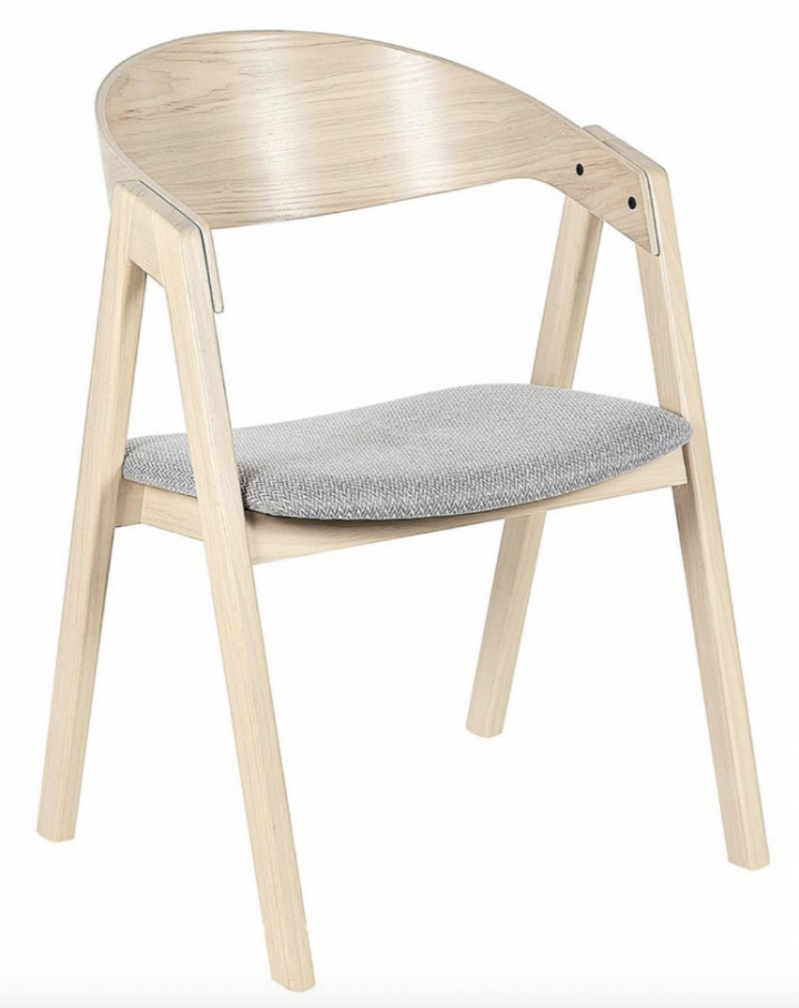 Stol \'Voss\' - Hvitpigmentert/Grå i gruppen Møbler / Sittemøbler / Stoler hos Reforma (WS-ND006-natural-grey)