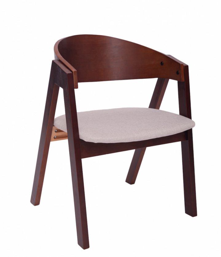 Stol \'Voss\' - Valnøtt/Grå i gruppen Møbler / Sittemøbler / Stoler hos Reforma (WS-ND006-walnut-grey)