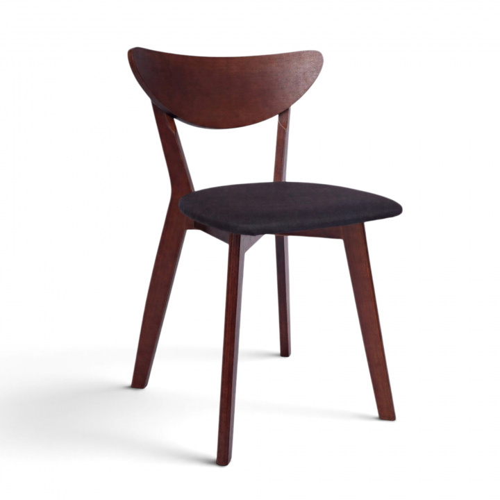 Stol \'Sirdal\' - Valnøtt/Mørkegrå i gruppen Møbler / Sittemøbler / Stoler hos Reforma (WS-ND010-walnut-darkgrey)