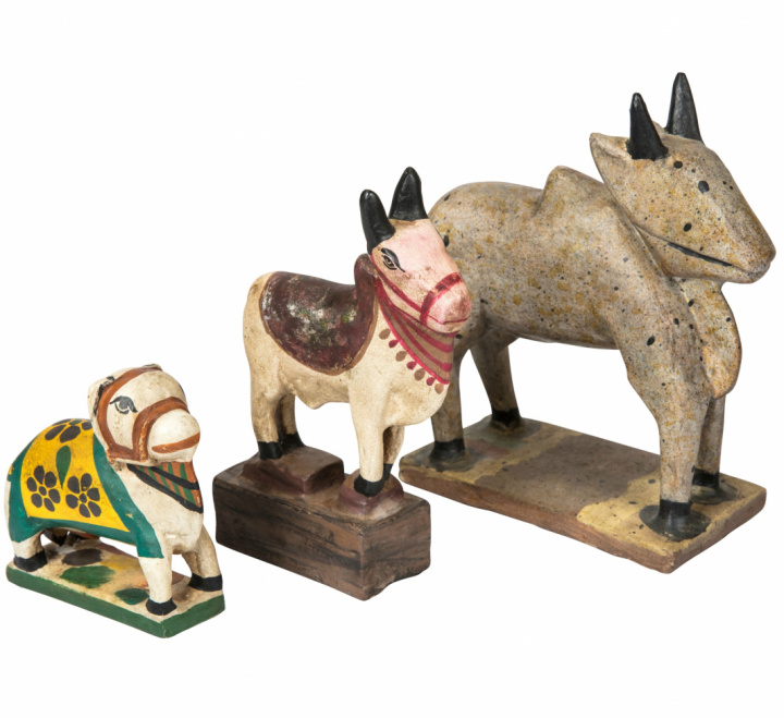 Wooden Statues Animals - Vintage i gruppen hos Reforma (d11830099)