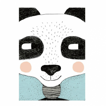 Lerretsplakat - Glad panda
