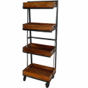Oppbevaringshylle på hjul Vintage - Strykejern