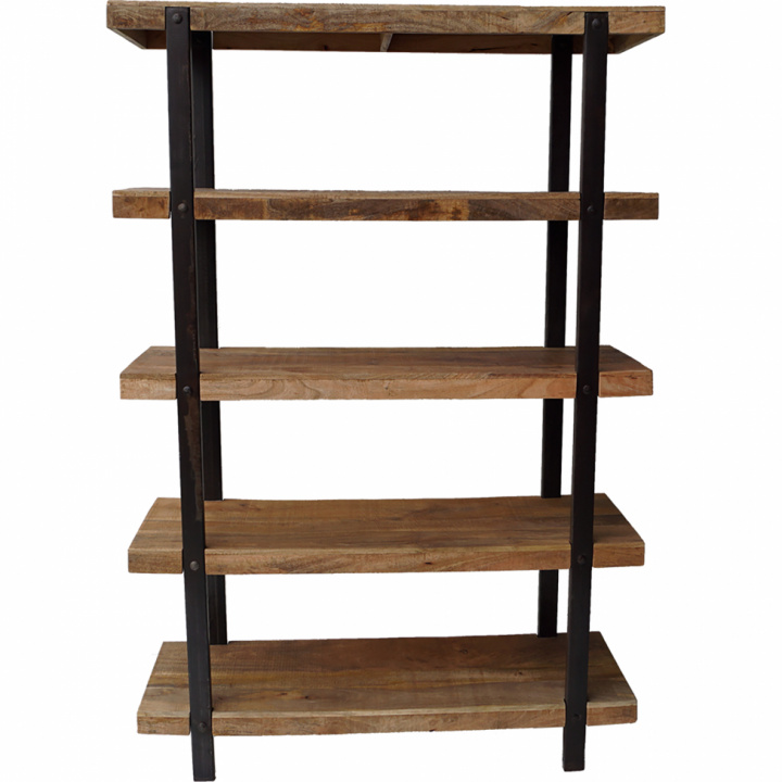 Bokhylle - Jern og tre