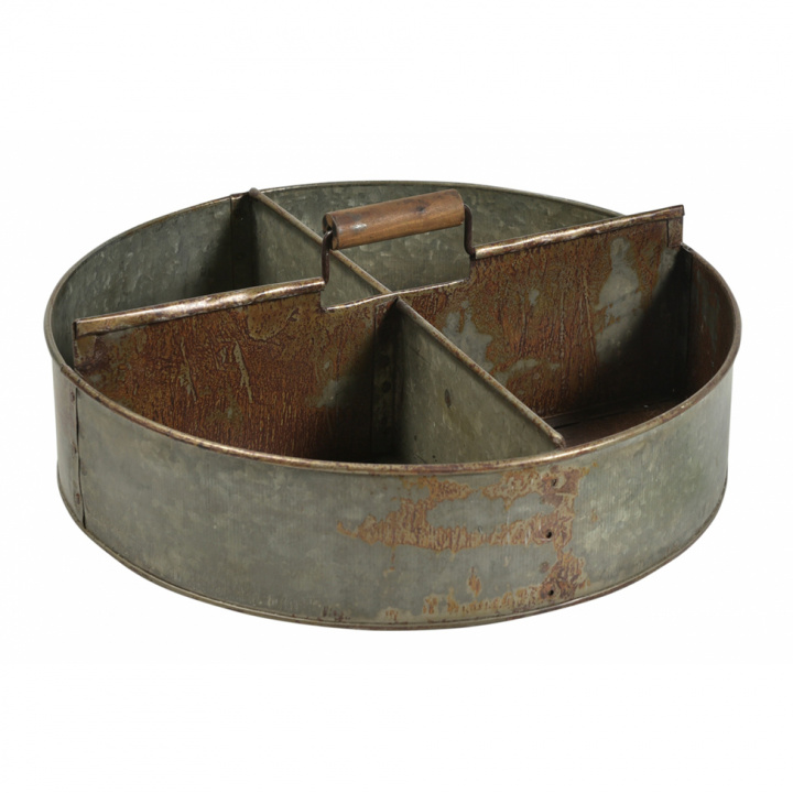 Vintage skuff med håndtak 'Agustin' - Jern/Patina