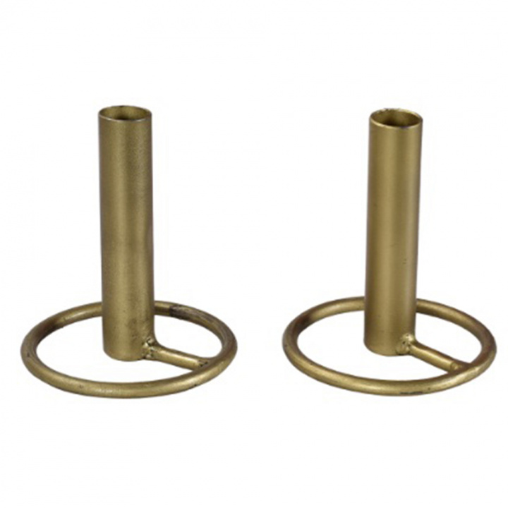 Lysestake - Messing / Strykejern L i gruppen Interiør / Dekorasjon / Lyslykter & Lysestaker hos Reforma (m16469)