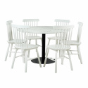 Spisegruppe \'Marbelous Elsa\' - 1 bord Ø120 & 6 stoler