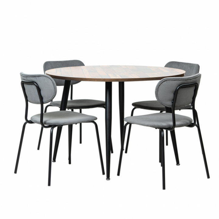 Spisegruppe 'Runt Kungsholmen' - 1 bord og 4 stoler