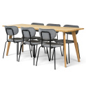 Spisegruppe \'Nordisk Kungsholmen\' - 1 Bord & 6 Stoler