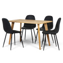 Spisegruppe \'Nordic Shape\' - 1 Bord & 4 Stoler