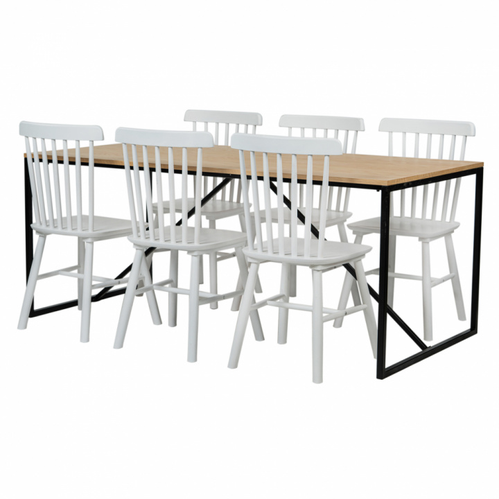 Spisegruppe \'Vega Elsa\' - 1 Bord & 6 Stoler i gruppen Møbler / Bord / Spisegrupper hos Reforma (matgrupp51)