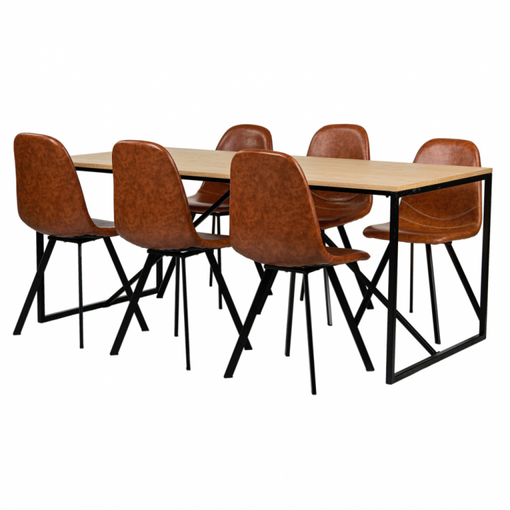 Spisegruppe \'Vega Carrie\' - 1 Bord & 6 Stoler i gruppen Møbler / Bord / Spisegrupper hos Reforma (matgrupp52)