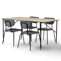Spisegruppe \'Kungsholmen Hornstull\' - 1 Bord & 4 Stoler