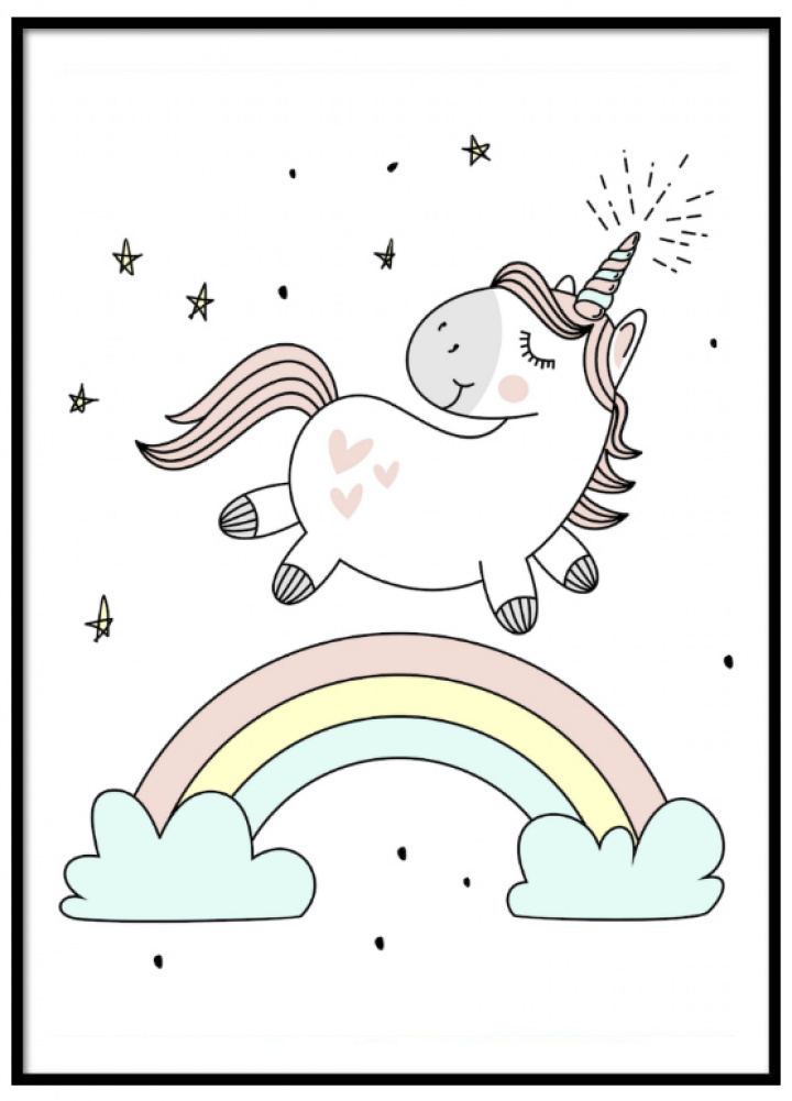 Plakat - Enhjørning