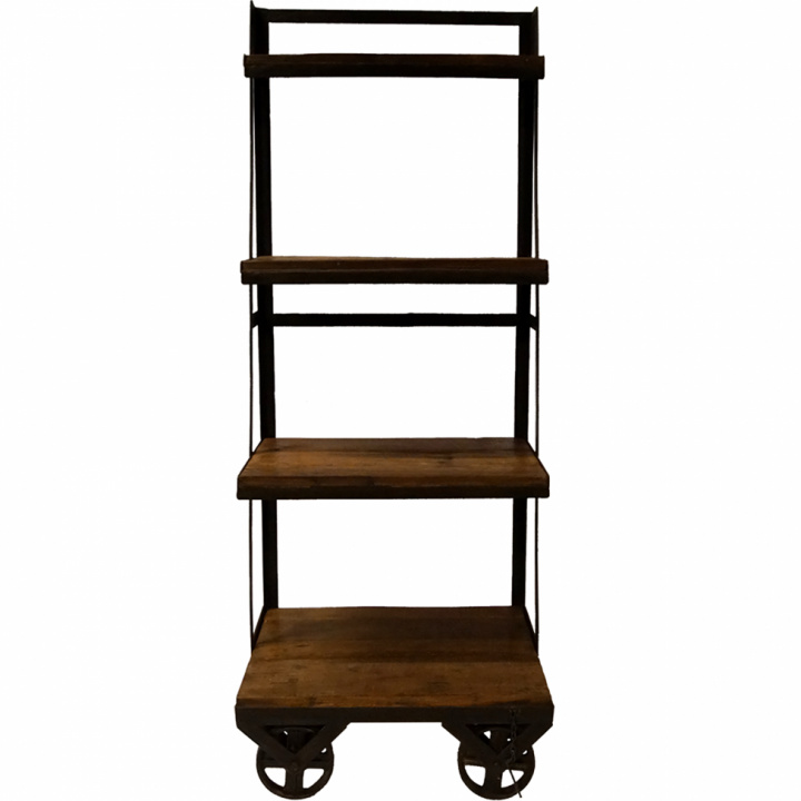 Bokhylle 'Rustik' - Jern/Tre